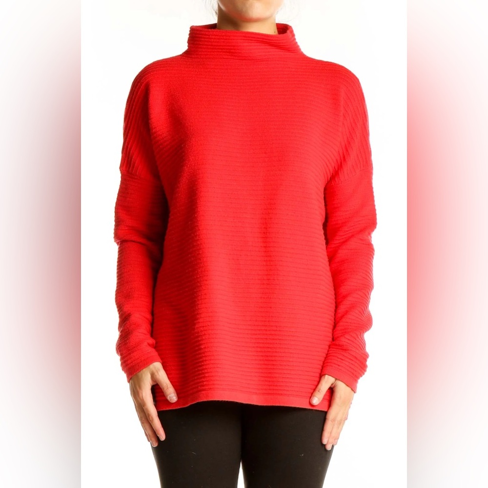 French Connection Vibrant Red Turtleneck Sweater